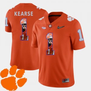 Clemson Tigers Jayron Kearse Jersey Football #1 Men's Orange Pictorial Fashion