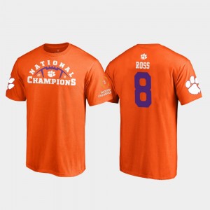 Clemson Tigers Justyn Ross T-Shirt Pylon College Football Playoff Orange 2018 National Champions Men #8