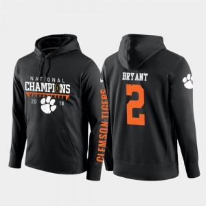 Clemson Tigers Kelly Bryant Hoodie Mens Black College Football Pullover #2 2018 National Champions