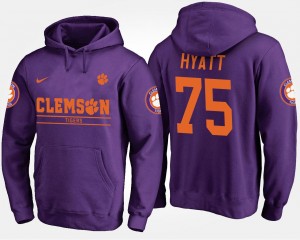 Clemson Tigers Mitch Hyatt Hoodie Men's #75 Purple