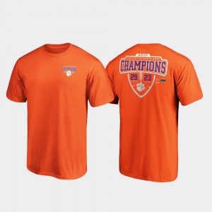 Clemson Tigers T-Shirt Orange Lateral Score College Football Playoff Mens 2019 Fiesta Bowl Champions