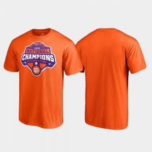 Clemson Tigers T-Shirt Orange 2018 National Champions Gridiron College Football Playoff Men's