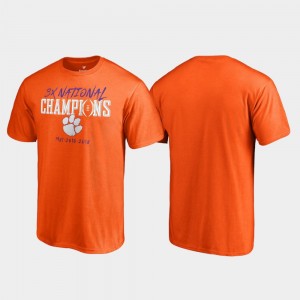 Clemson Tigers T-Shirt Hitch College Football Playoff Orange For Men 2018 National Champions