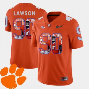 Clemson Tigers Shaq Lawson Jersey Orange Football Men #90 Pictorial Fashion