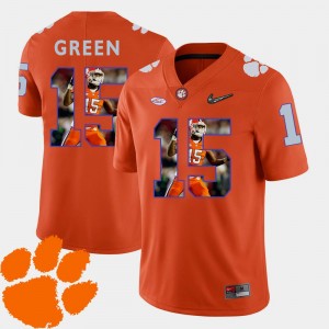 Clemson Tigers T.J. Green Jersey Pictorial Fashion Mens Football #15 Orange