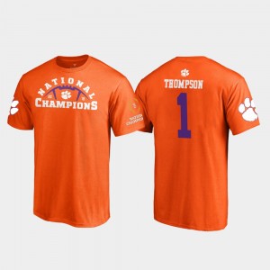 Clemson Tigers Trevion Thompson T-Shirt Pylon College Football Playoff 2018 National Champions #1 Men Orange