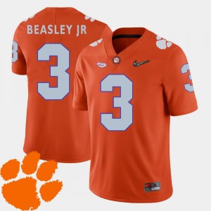 Clemson Tigers Vic Beasley Jr. Jersey College Football #3 2018 ACC Orange Mens