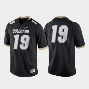 Colorado Buffaloes Jersey For Men College Football #19 Game Black