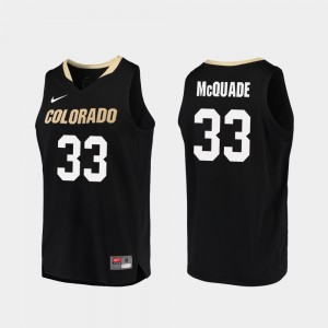 Colorado Buffaloes Aidan McQuade Jersey Replica Black #33 College Basketball For Men's