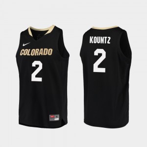 Colorado Buffaloes Daylen Kountz Jersey Black Replica College Basketball For Men #2