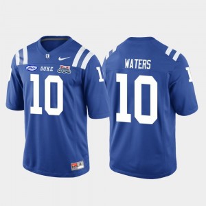 Duke Blue Devils Marquis Waters Jersey Men 2018 Independence Bowl Royal #10 College Football Game