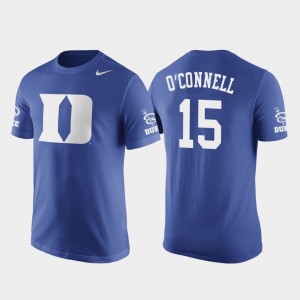 Duke Blue Devils Alex O'Connell T-Shirt For Men #15 Royal Basketball Replica Future Stars