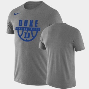 Duke Blue Devils T-Shirt Performance Basketball Men's Drop Legend Heathered Gray