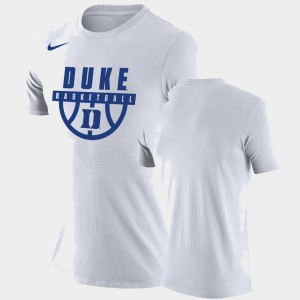 Duke Blue Devils T-Shirt For Men Drop Legend Performance Basketball White