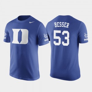 Duke Blue Devils Brennan Besser T-Shirt Future Stars #53 Royal Basketball Replica For Men