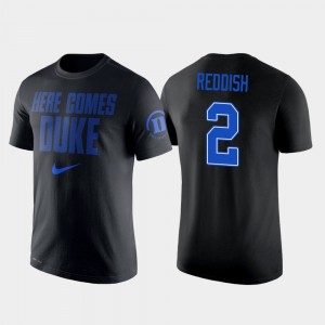 Duke Blue Devils Cam Reddish T-Shirt College Basketball Men Black 2 Hit Performance #2
