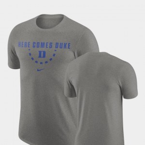 Duke Blue Devils T-Shirt Heathered Gray Mens Basketball Team