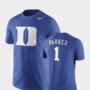 Duke Blue Devils Jabari Parker T-Shirt Men Royal Future Stars Basketball Replica #1