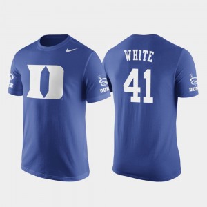 Duke Blue Devils Jack White T-Shirt Future Stars Basketball Replica #41 For Men Royal
