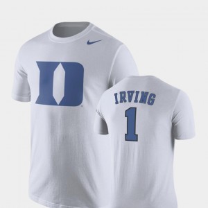 Duke Blue Devils Kyrie Irving T-Shirt Mens Basketball Replica White #1 Future Stars