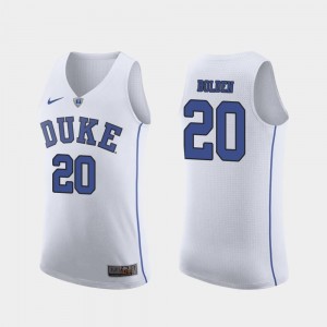 Duke Blue Devils Marques Bolden Jersey March Madness College Basketball White Men Authentic #20