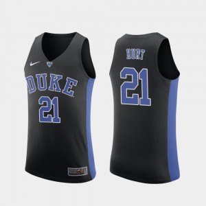Duke Blue Devils Matthew Hurt Jersey Black For Men's Replica #21 College Basketball