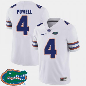 Florida Gators Brandon Powell Jersey White For Men College Football #4 2018 SEC