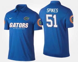 Florida Gators Brandon Spikes Polo Blue Men #51