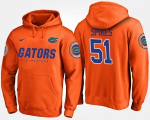 Florida Gators Brandon Spikes Hoodie #51 For Men's Orange