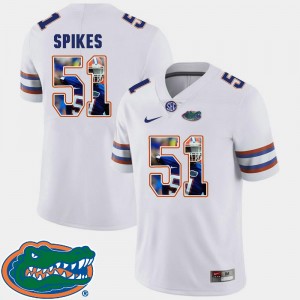 Florida Gators Brandon Spikes Jersey #51 Football White Pictorial Fashion Men