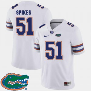 Florida Gators Brandon Spikes Jersey #51 2018 SEC White College Football Mens