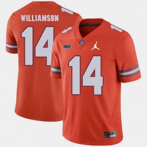 Florida Gators Chris Williamson Jersey Orange Jordan Brand #14 For Men Replica 2018 Game