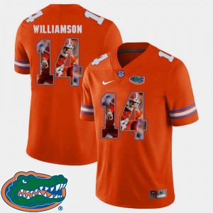 Florida Gators Chris Williamson Jersey Orange Football Pictorial Fashion For Men #14