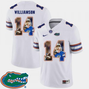 Florida Gators Chris Williamson Jersey #14 For Men Pictorial Fashion White Football