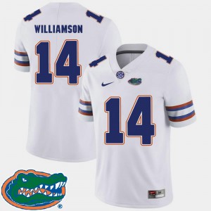Florida Gators Chris Williamson Jersey White 2018 SEC College Football #14 Men