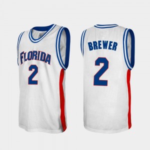 Florida Gators Corey Brewer Jersey #2 Mens College Basketball Alumni White