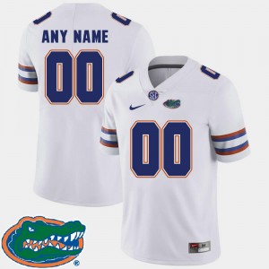 Florida Gators Customized Jerseys #00 College Football White For Men's 2018 SEC