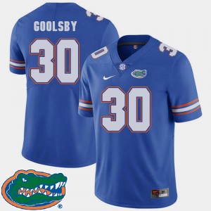 Florida Gators DeAndre Goolsby Jersey College Football For Men #30 Royal 2018 SEC