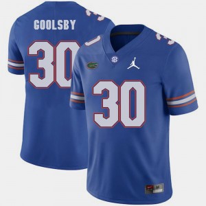 Florida Gators DeAndre Goolsby Jersey Jordan Brand Royal #30 For Men's Replica 2018 Game