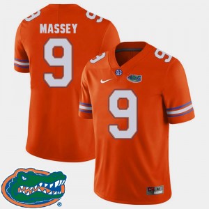 Florida Gators Dre Massey Jersey 2018 SEC Orange For Men College Football #9