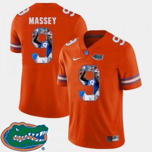 Florida Gators Dre Massey Jersey #9 Football Pictorial Fashion Men's Orange