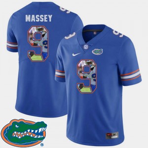 Florida Gators Dre Massey Jersey Pictorial Fashion #9 Men Football Royal