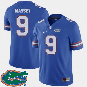 Florida Gators Dre Massey Jersey #9 For Men's 2018 SEC Royal College Football