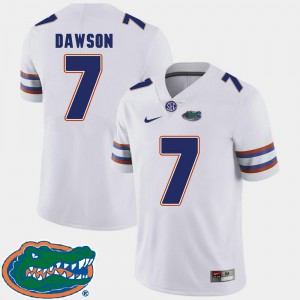 Florida Gators Duke Dawson Jersey #7 White Men's 2018 SEC College Football