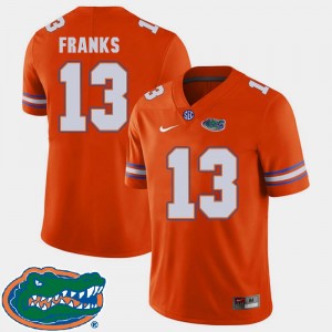 Florida Gators Feleipe Franks Jersey 2018 SEC Orange Men #13 College Football