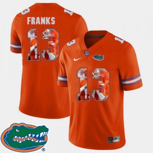 Florida Gators Feleipe Franks Jersey Pictorial Fashion Football #13 Orange Men