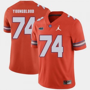 Florida Gators Jack Youngblood Jersey Orange Men's Jordan Brand Replica 2018 Game #74