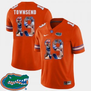 Florida Gators Johnny Townsend Jersey Pictorial Fashion Mens Football Orange #19