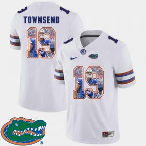 Florida Gators Johnny Townsend Jersey Men Pictorial Fashion Football #19 White