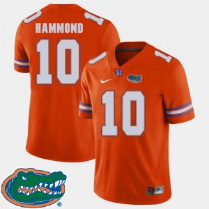 Florida Gators Josh Hammond Jersey #10 College Football 2018 SEC Orange Mens